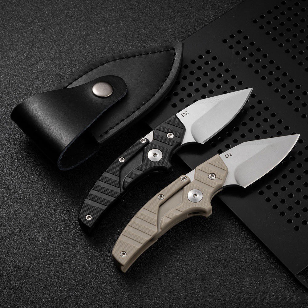 Steel Folding Knife – D2 2-in-1 Transformable Push Dagger EDC Tactical Self Defense product image
