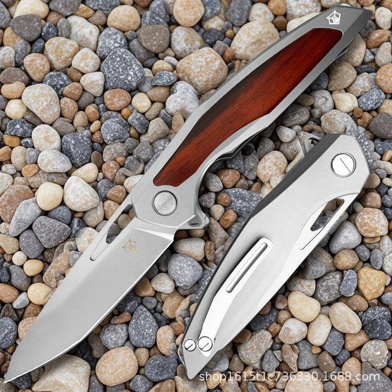 Steel Folding Knife – Razor-Edge Bear Claw D2 with Carbon Fiber & Rosewood Options detail image - detail view 10