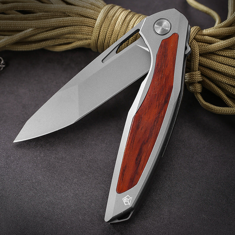 Steel Folding Knife – Razor-Edge Bear Claw D2 with Carbon Fiber & Rosewood Options detail image - detail view 13
