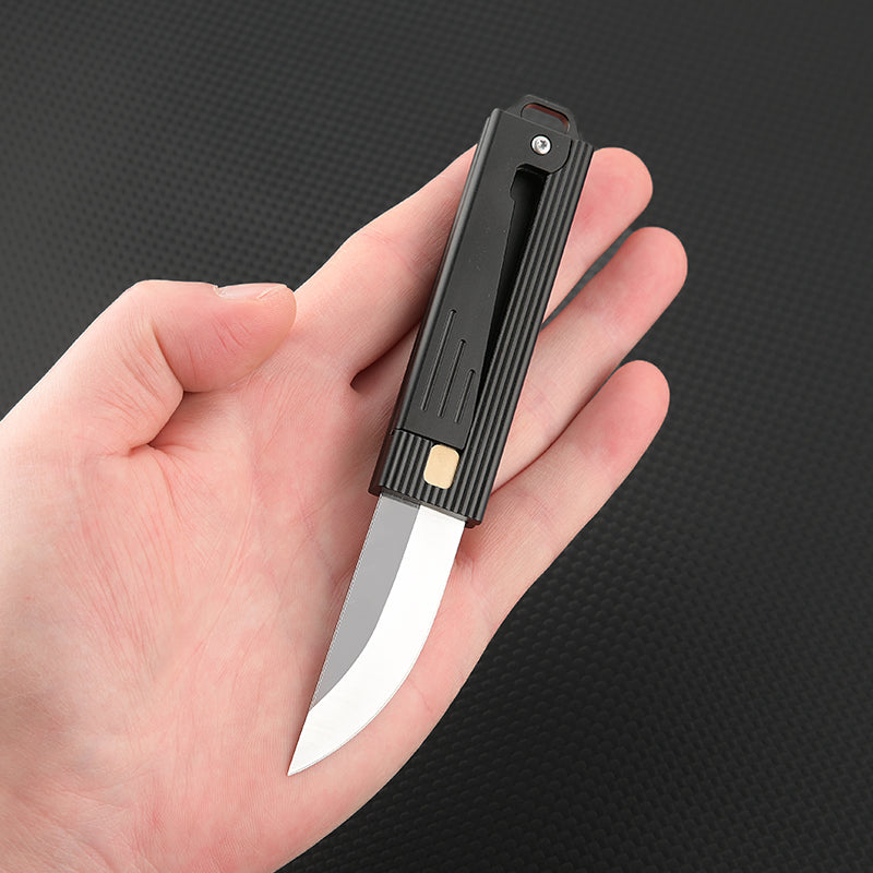 Steel Folding Knife – Tactical D2 Gravity Opening Aluminum Handle EDC Stress Relief detail image - detail view 12