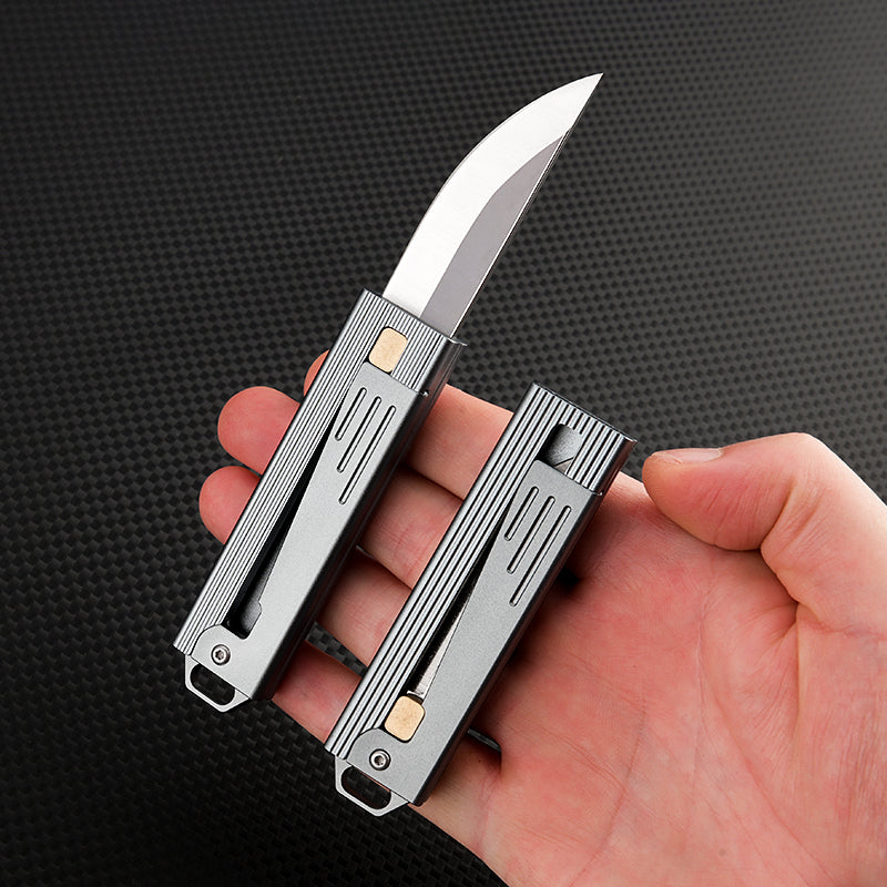Steel Folding Knife – Tactical D2 Gravity Opening Aluminum Handle EDC Stress Relief detail image - detail view 3