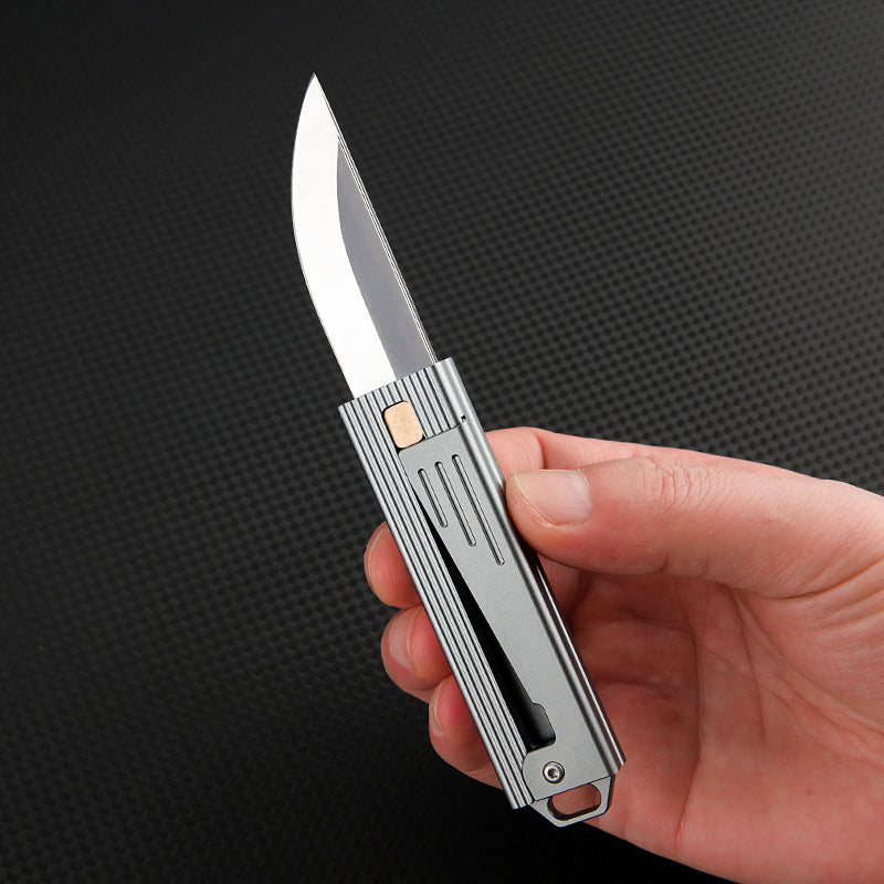 Steel Folding Knife – Tactical D2 Gravity Opening Aluminum Handle EDC Stress Relief detail image - detail view 4
