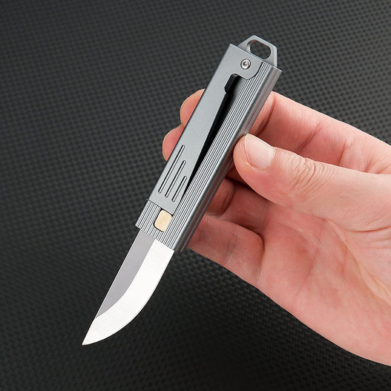 Steel Folding Knife – Tactical D2 Gravity Opening Aluminum Handle EDC Stress Relief detail image - detail view 5