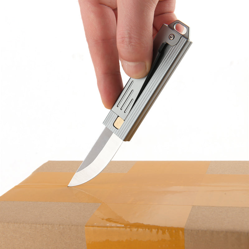 Steel Folding Knife – Tactical D2 Gravity Opening Aluminum Handle EDC Stress Relief detail image - detail view 6
