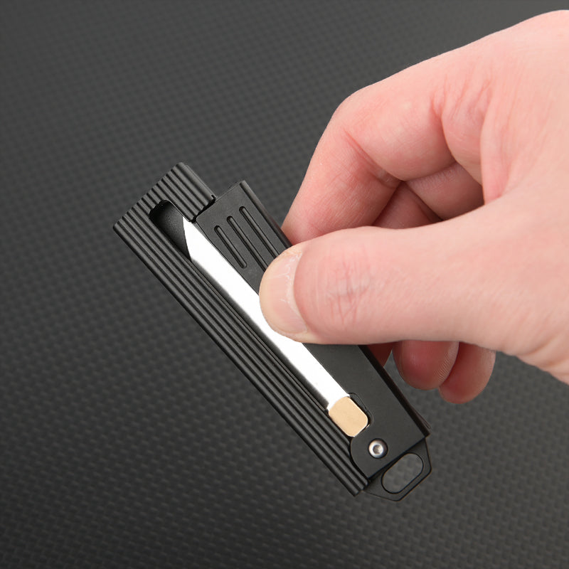 Steel Folding Knife – Tactical D2 Gravity Opening Aluminum Handle EDC Stress Relief detail image - detail view 9