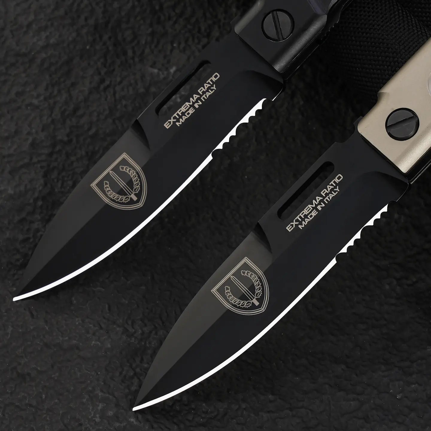 Steel Folding Knife – Tactical N690C Finger Ring Design Black Finish EDC First Responder detail image - detail view 6