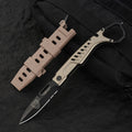 Steel Folding Knife – Tactical N690C Finger Ring Design Black Finish EDC First Responder product image