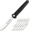 Steel Folding Knife – ViperFold Scalpel with Carbon Blade with G10 Handle + 10 Blades variant image - product view 8