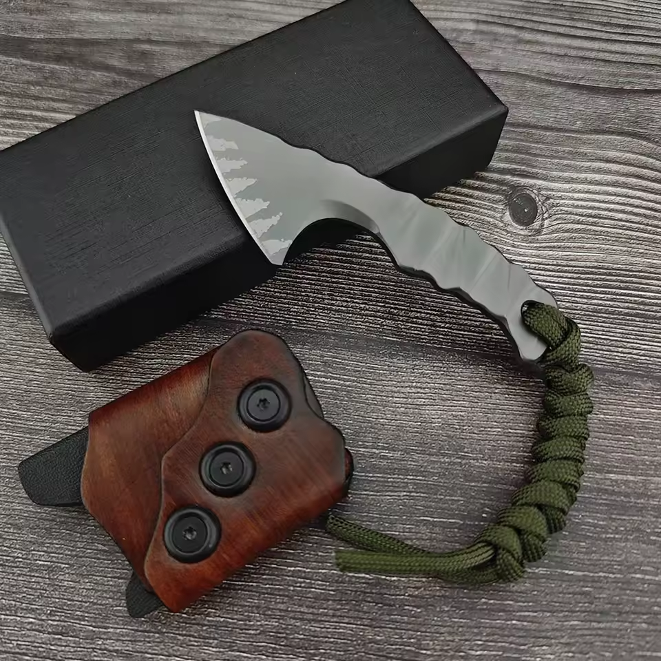Steel Tactical Axe – Lil' Axion D2 Mini Knife with One-Piece Construction with Sheath EDC product image