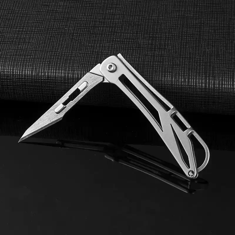 Steel Utility Knife – SharpFlex with Pocket EDC with Replaceable No. 11 Surgical Blade detail image