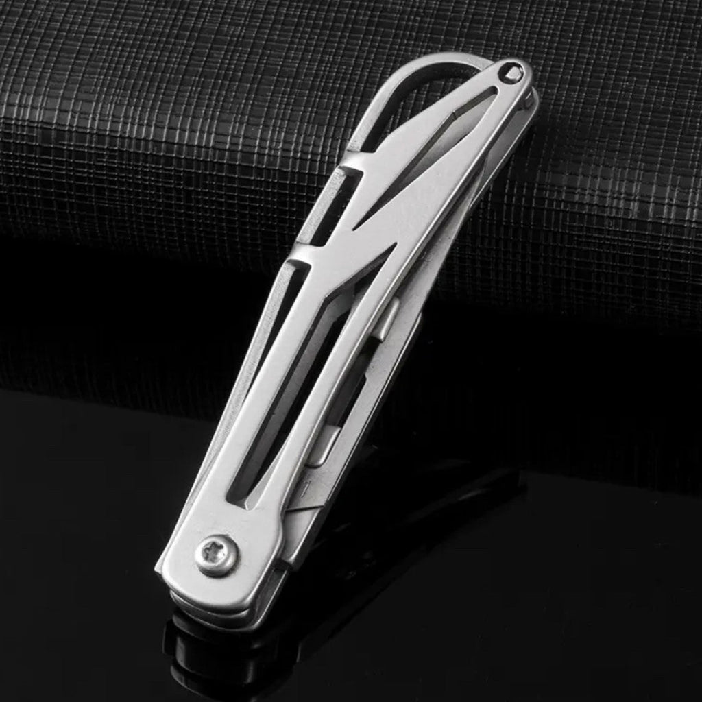 Steel Utility Knife – SharpFlex with Pocket EDC with Replaceable No. 11 Surgical Blade detail image - detail view 4