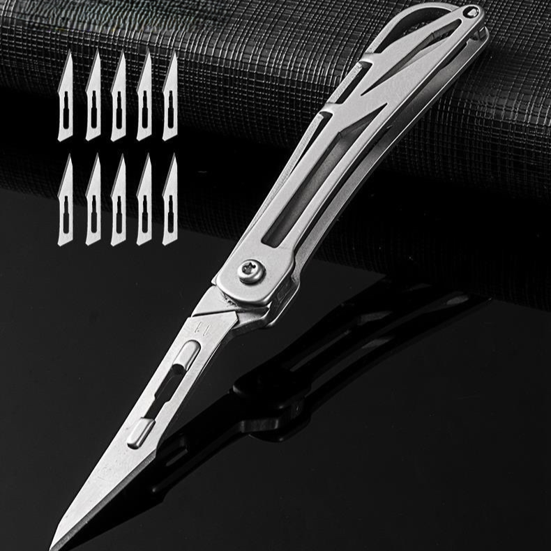 Steel Utility Knife – SharpFlex with Pocket EDC with Replaceable No. 11 Surgical Blade product image