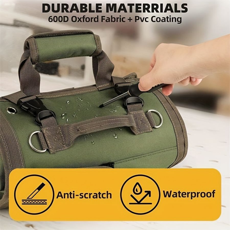 Tactical EDC Pouch – Multi-Functional Roll-Up Tool Organizer with Versatile Storage Bag detail image - detail view 11