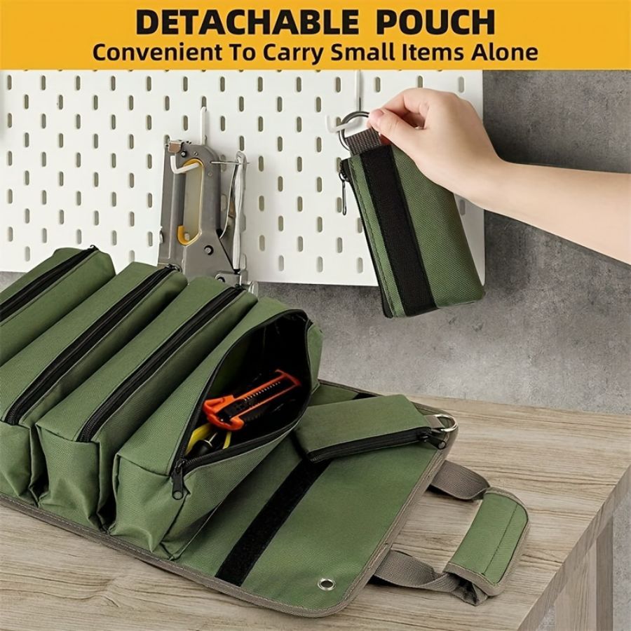 Tactical EDC Pouch – Multi-Functional Roll-Up Tool Organizer with Versatile Storage Bag detail image - detail view 12