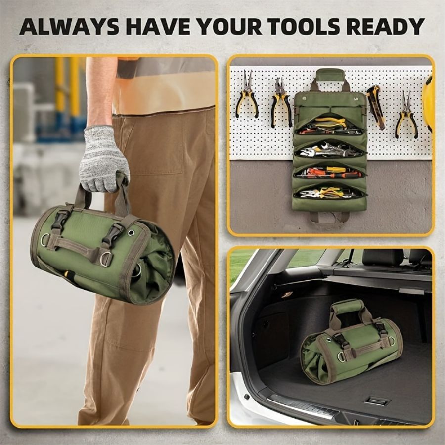 Tactical EDC Pouch – Multi-Functional Roll-Up Tool Organizer with Versatile Storage Bag detail image - detail view 14