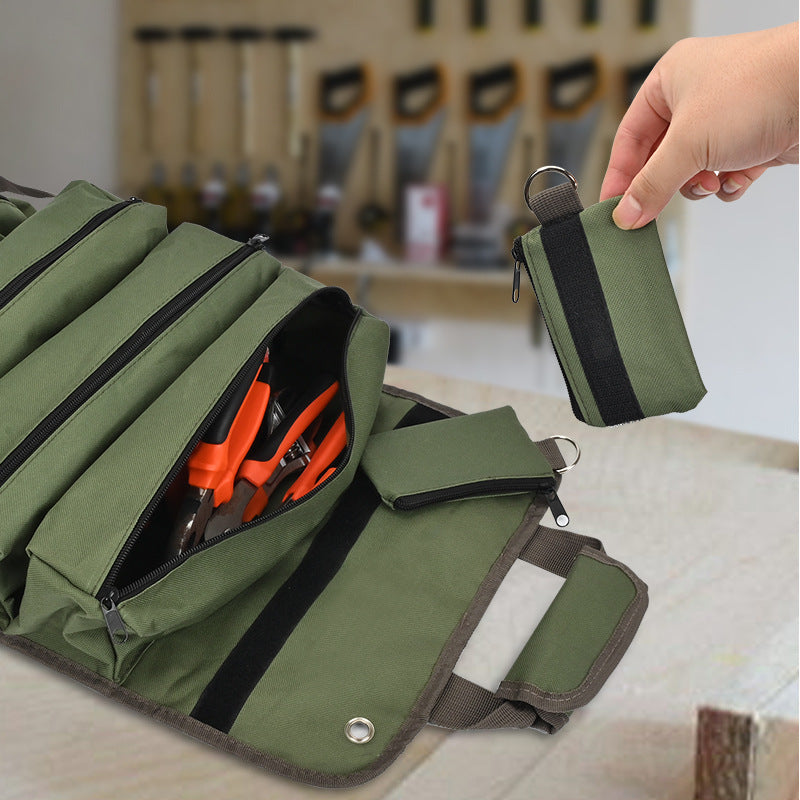 Tactical EDC Pouch – Multi-Functional Roll-Up Tool Organizer with Versatile Storage Bag detail image - detail view 15