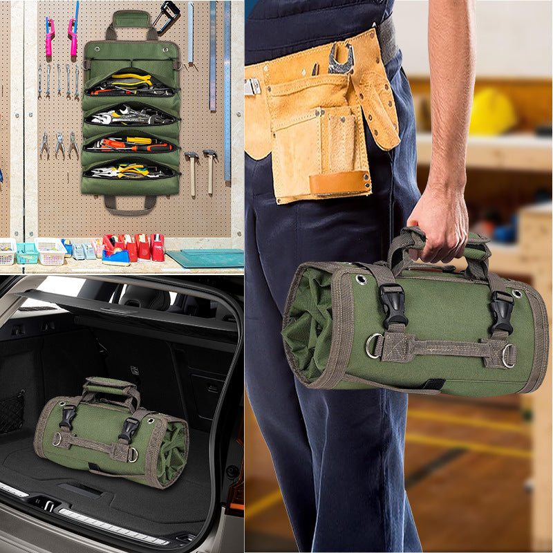 Tactical EDC Pouch – Multi-Functional Roll-Up Tool Organizer with Versatile Storage Bag detail image - detail view 6