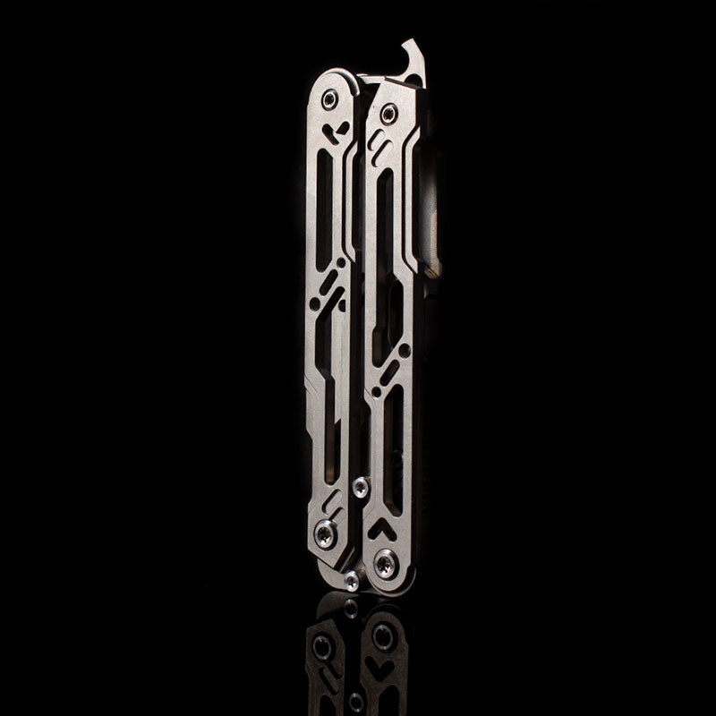 Titanium Balisong Trainer – Butterfly Knife Flipping EDC Training Utility detail image - detail view 5