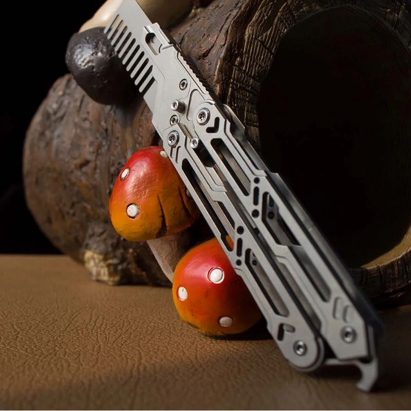 Titanium Balisong Trainer – Butterfly Knife Flipping EDC Training Utility product image