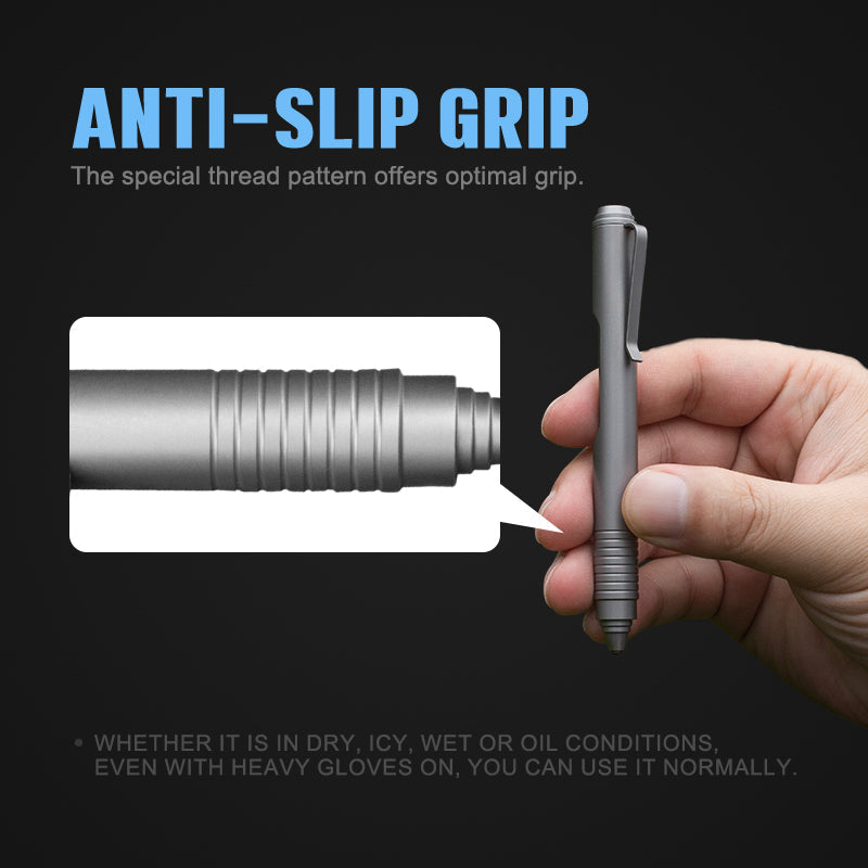 Titanium Bolt Action Tactical Pen – Bullet Ant 2.0 - Multi-Tool with EDC detail image - detail view 16