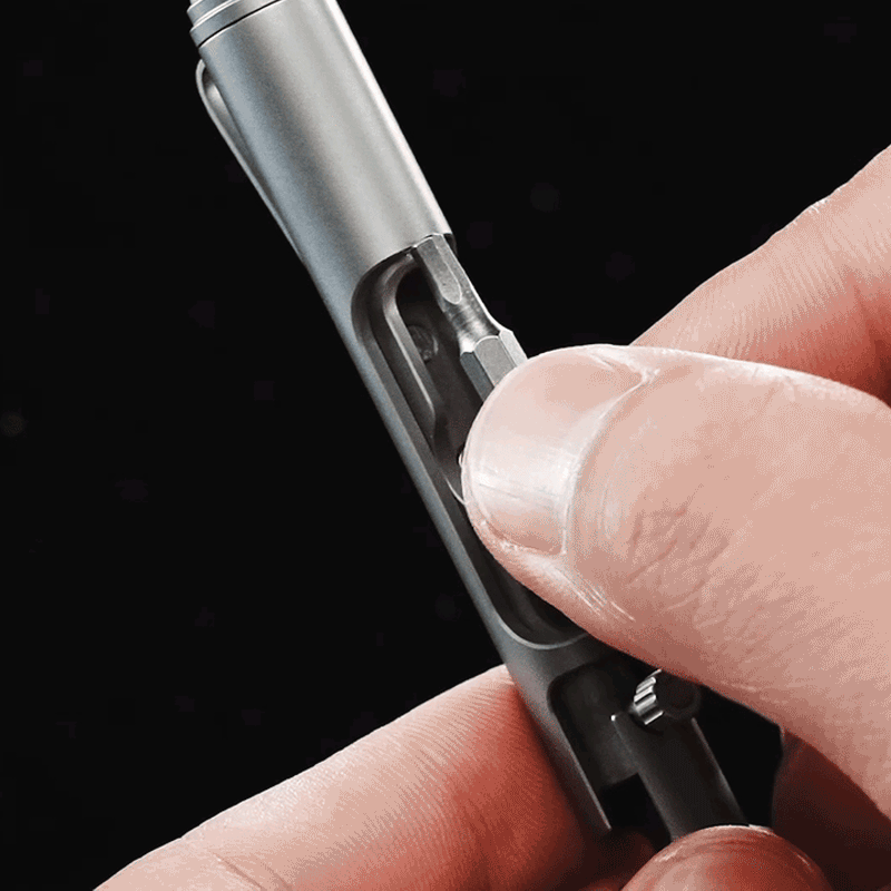 Titanium Bolt Action Tactical Pen – Bullet Ant 2.0 - Multi-Tool with EDC detail image - detail view 18