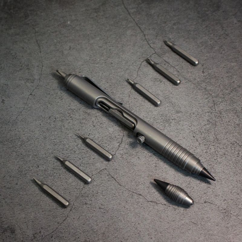 Titanium Bolt Action Tactical Pen – Bullet Ant 2.0 - Multi-Tool with EDC detail image