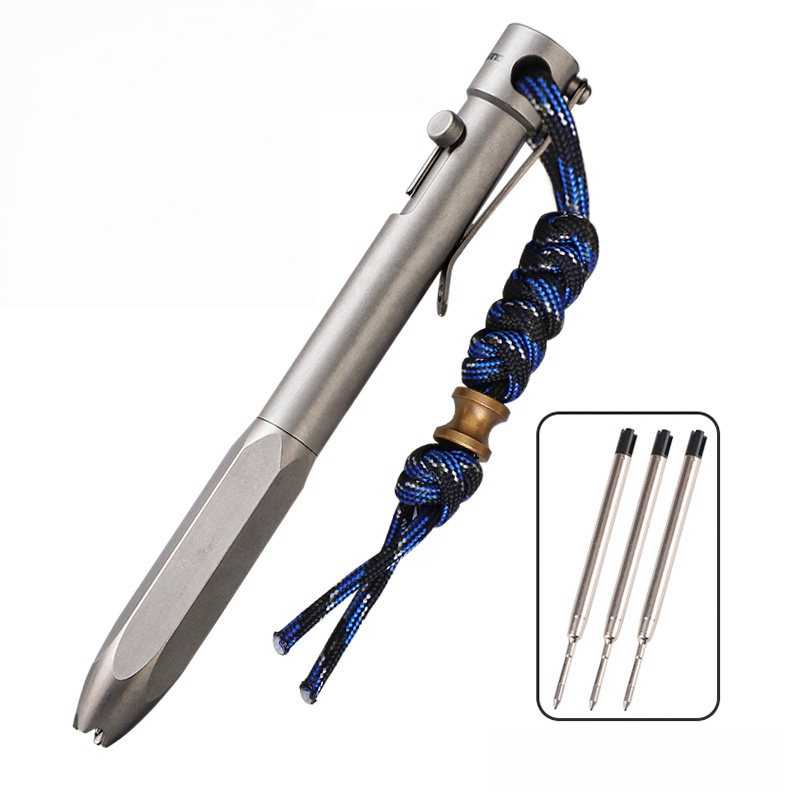 Titanium Bolt Action Tactical Pen – Heavy-Duty EDC Writing & Self-Defense Tool variant image - product view 3
