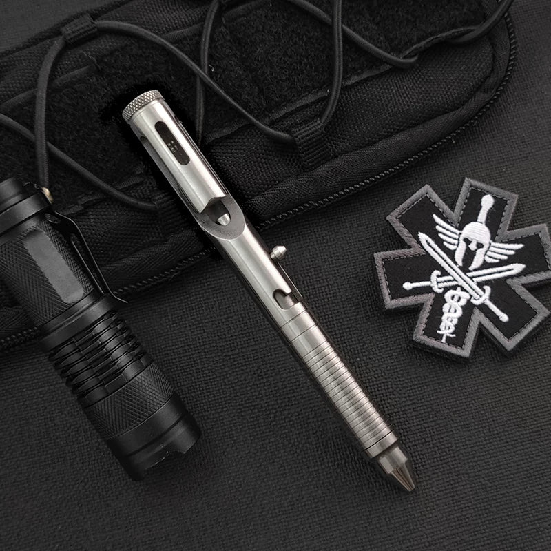 Titanium Bolt Action Tactical Pen – TC4 EDC CNC Machined for Writing, Everyday Carry detail image - detail view 3