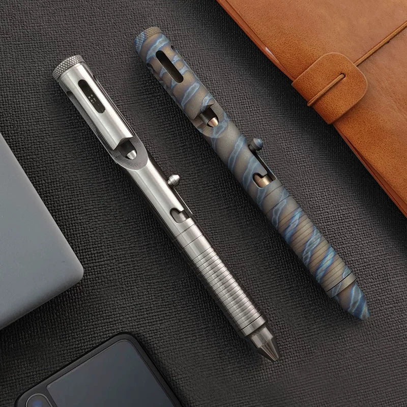 Titanium Bolt Action Tactical Pen – TC4 EDC CNC Machined for Writing, Everyday Carry detail image - detail view 4