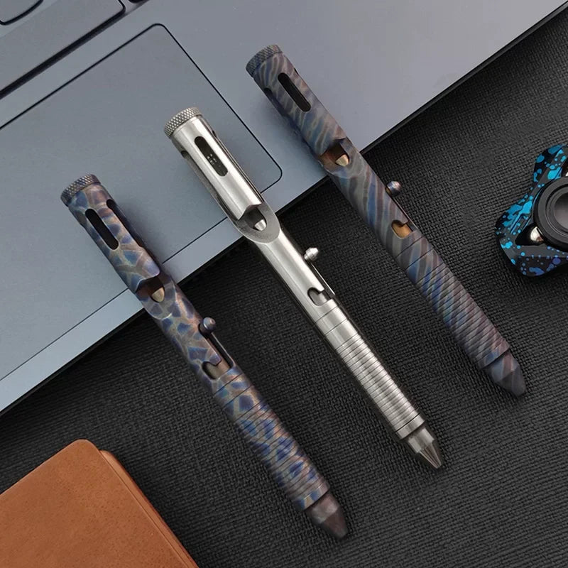 Titanium Bolt Action Tactical Pen – TC4 EDC CNC Machined for Writing, Everyday Carry product image