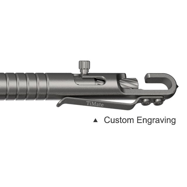 Titanium Bolt Action Tactical Pen – Ultimate GR5 with Waterproof EDC with Secure Hook variant image - product view 14