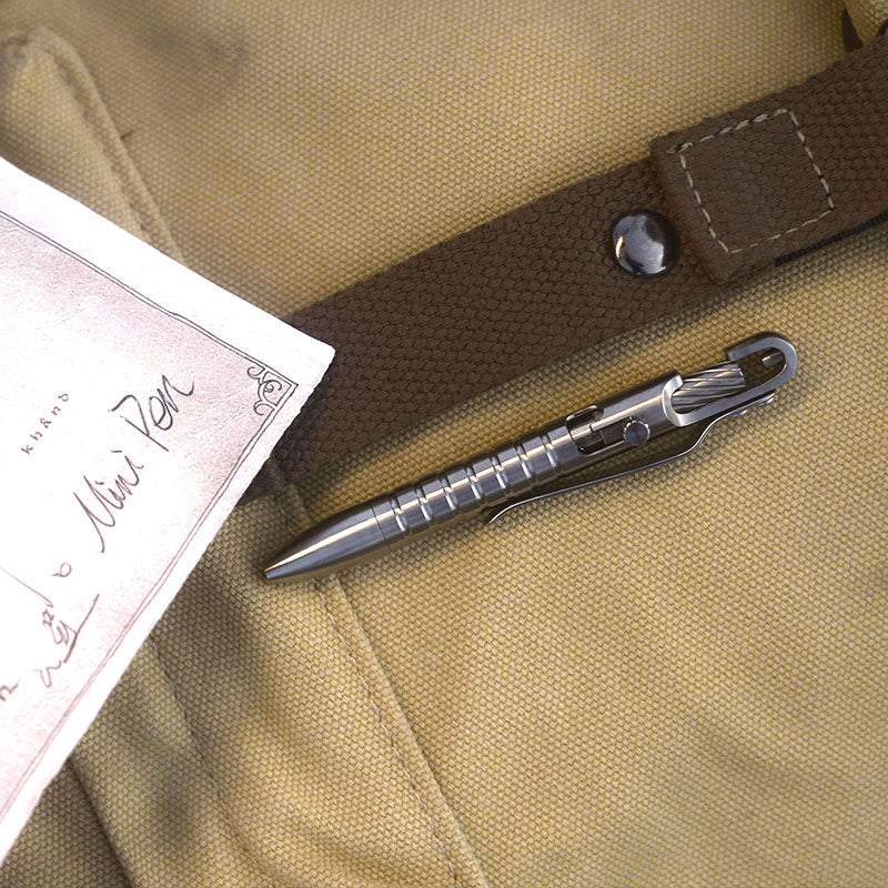 Titanium Bolt Action Tactical Pen – Ultimate GR5 with Waterproof EDC with Secure Hook detail image - detail view 8