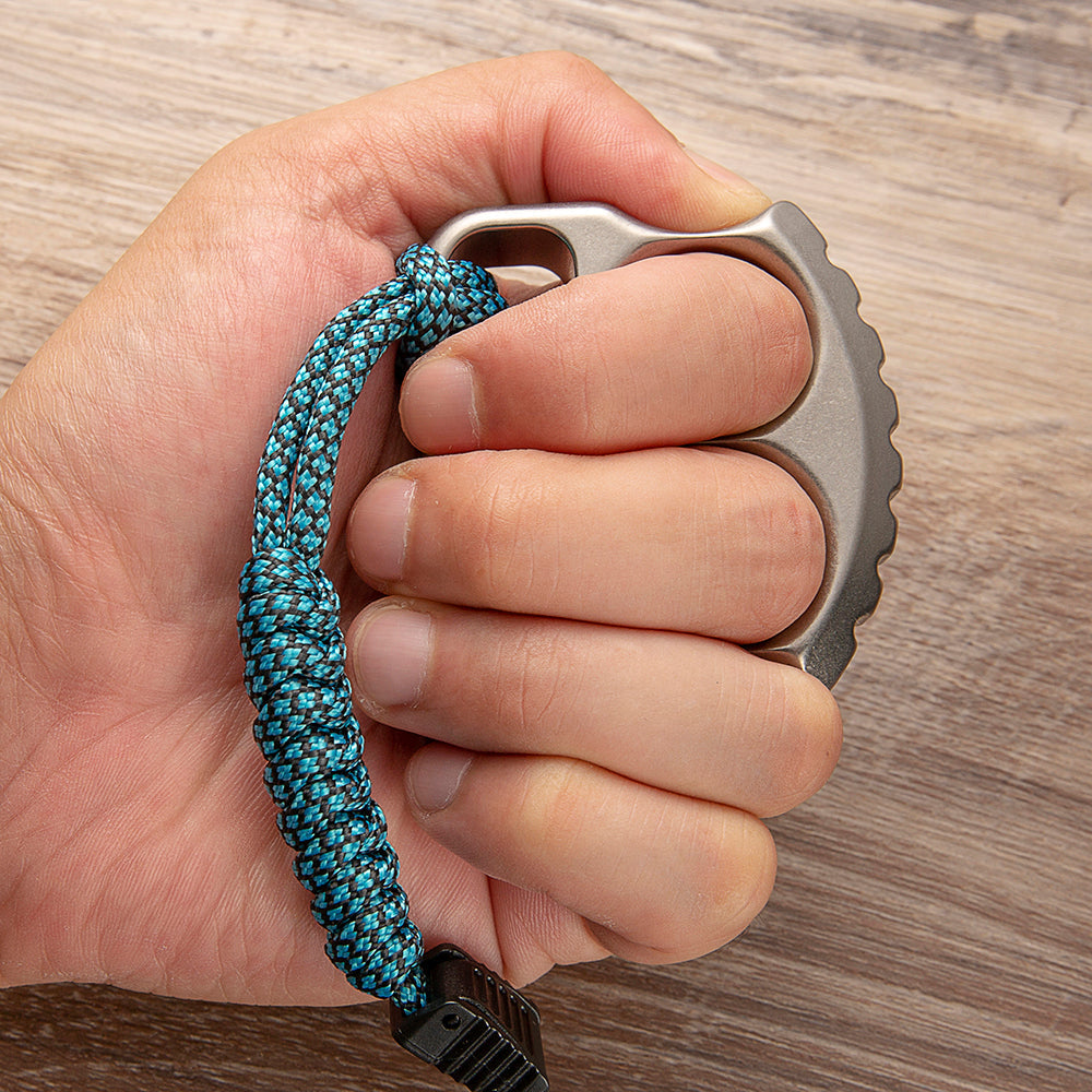 Titanium Bottle Opener Knuckles – EDC with TC4 Two Finger 18mm 115g Sandblasted detail image