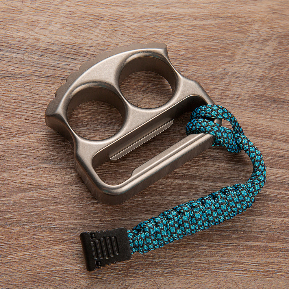 Titanium Bottle Opener Knuckles – EDC with TC4 Two Finger 18mm 115g Sandblasted detail image - detail view 4
