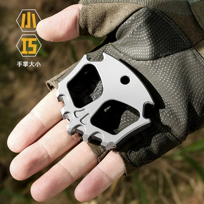 Titanium Bottle Opener Knuckles – Phantom Two Finger with Plated EDC detail image - detail view 3
