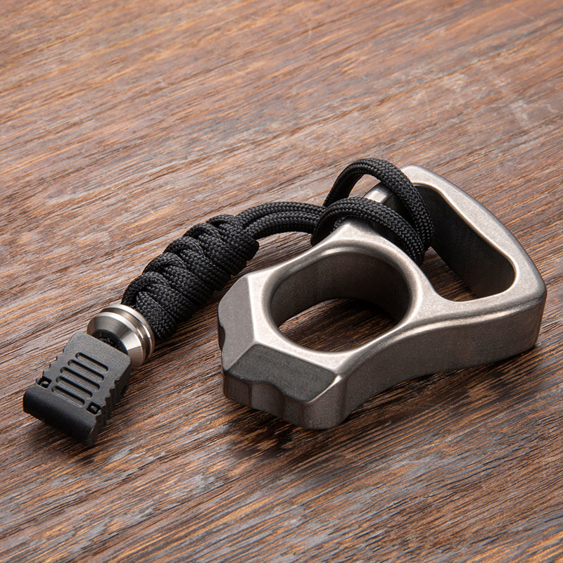 Titanium Bottle Opener Knuckles – TC21 Extreme-Thick 18mm with Stonewash Aerospace Grade detail image - detail view 5