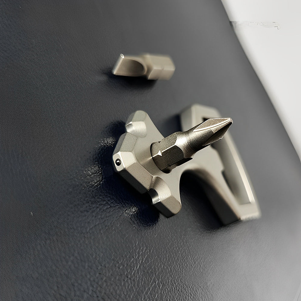 Titanium Bottle Opener Knuckles – TC4 Alloy Multi-Tool Ring with Self Defense Spike detail image - detail view 10