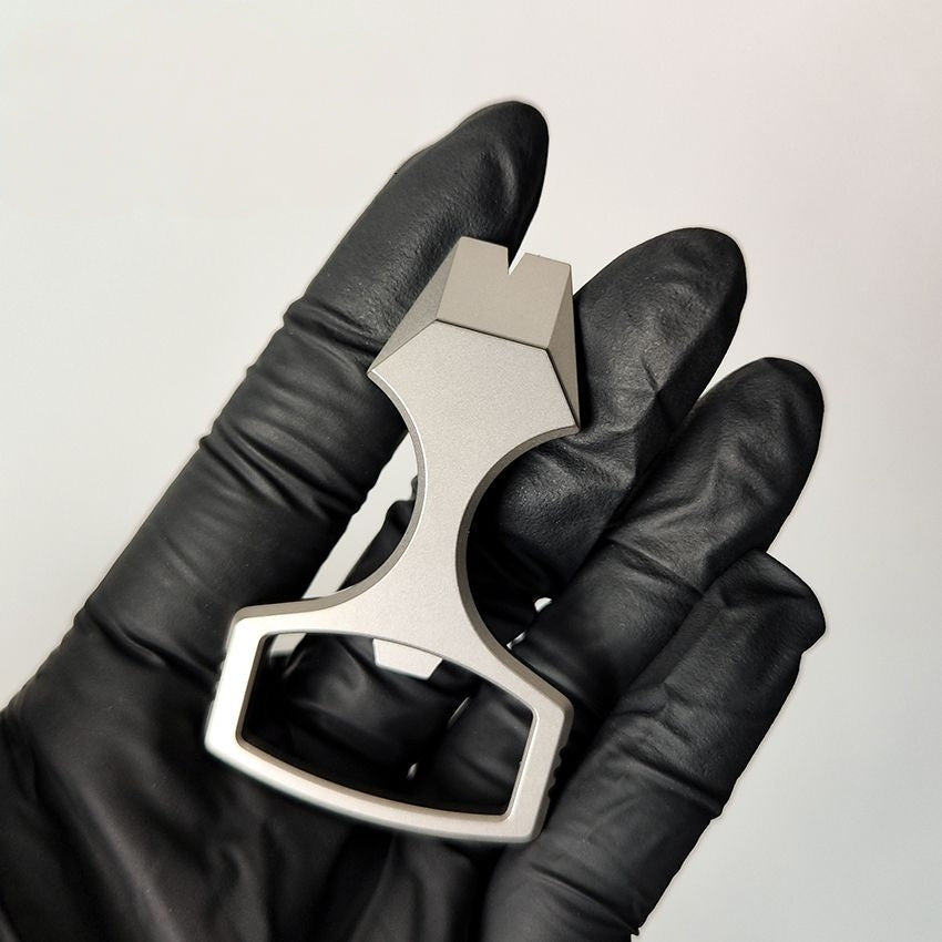 Titanium Bottle Opener Knuckles – TC4 Alloy Multi-Tool Ring with Self Defense Spike detail image - detail view 6