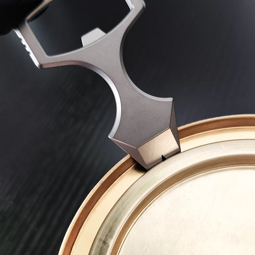 Titanium Bottle Opener Knuckles – TC4 Alloy Multi-Tool Ring with Self Defense Spike detail image - detail view 8
