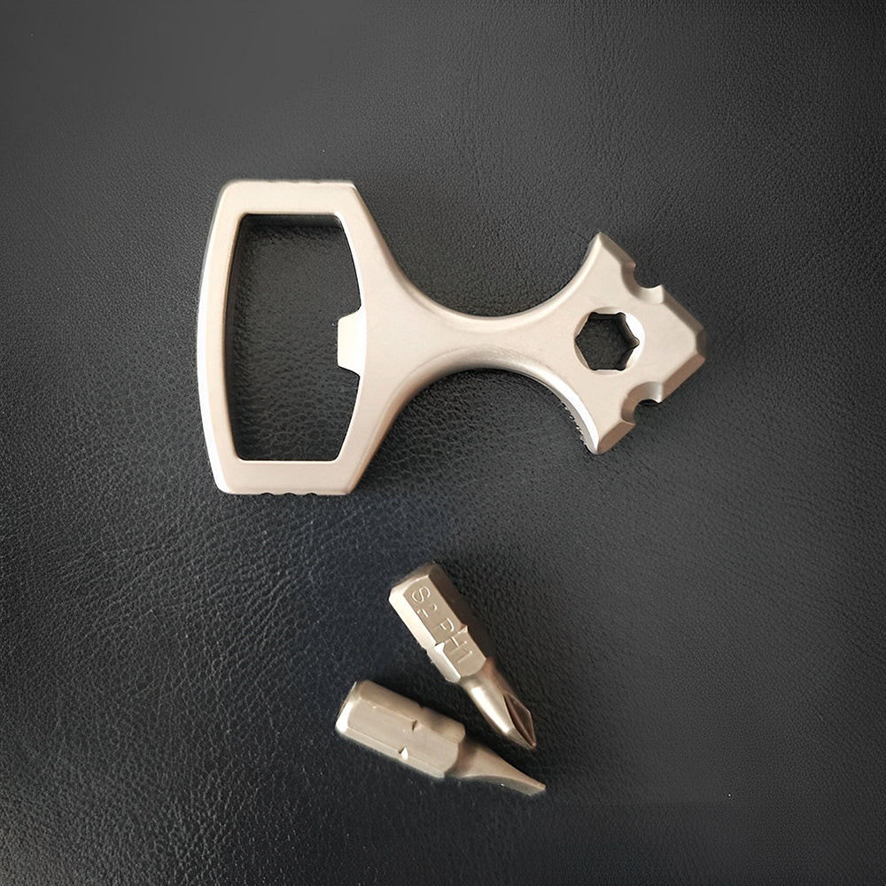 Titanium Bottle Opener Knuckles – TC4 Alloy Multi-Tool Ring with Self Defense Spike detail image - detail view 9