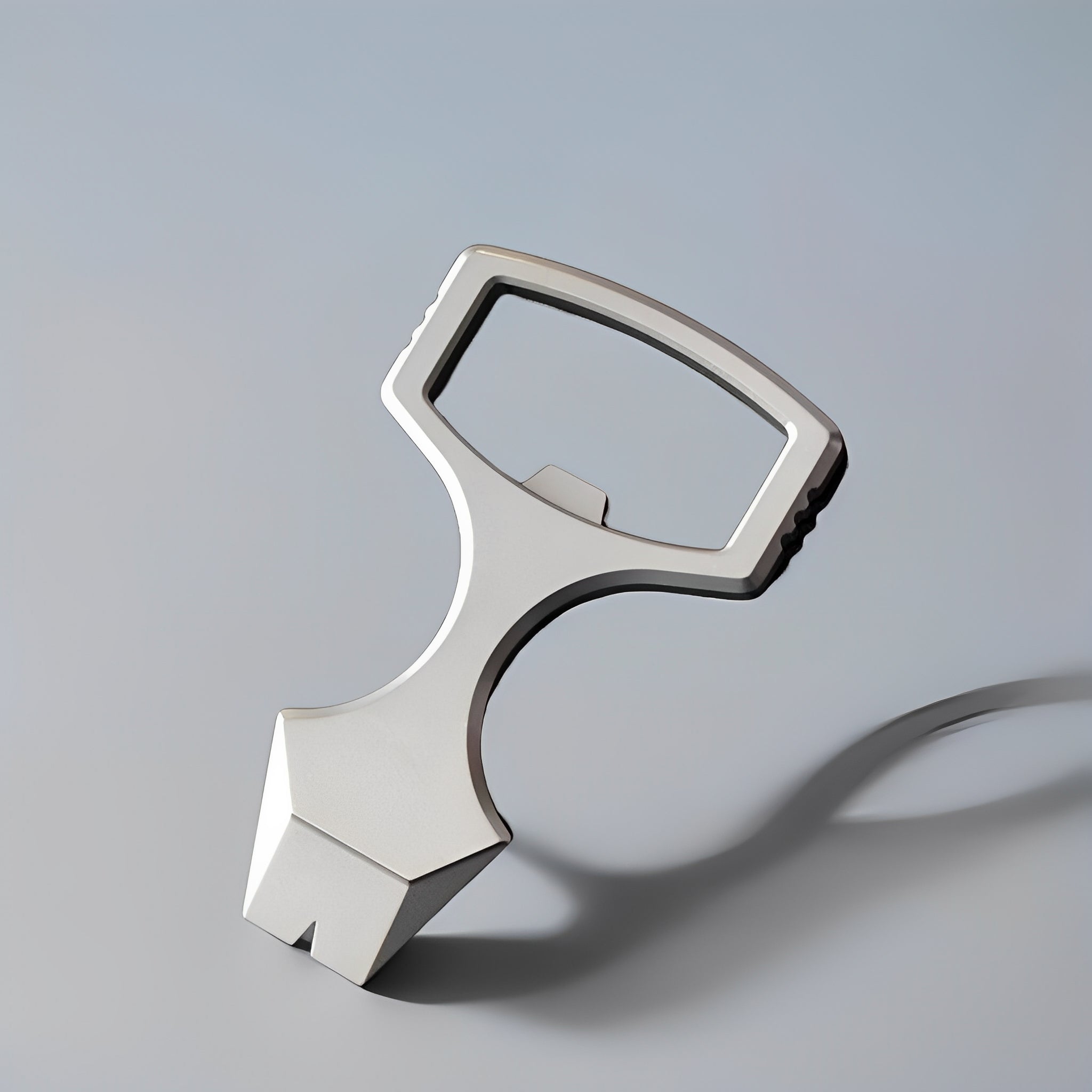 Titanium Bottle Opener Knuckles – TC4 Alloy Multi-Tool Ring with Self Defense Spike product image