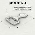 Titanium Bottle Opener Knuckles – TC4 Alloy Multi-Tool Ring with Self Defense Spike variant image - product view 15