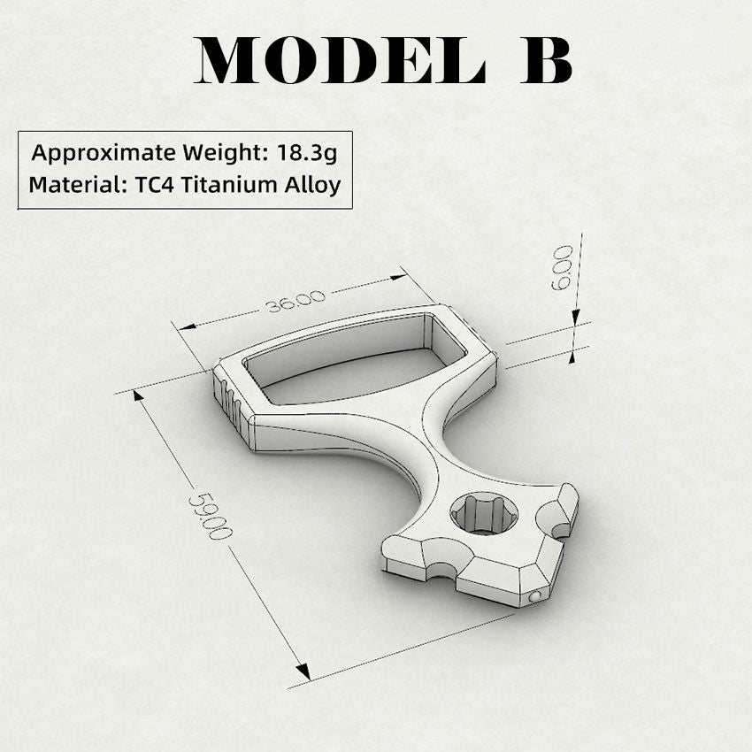 Titanium Bottle Opener Knuckles – TC4 Alloy Multi-Tool Ring with Self Defense Spike variant image - product view 13