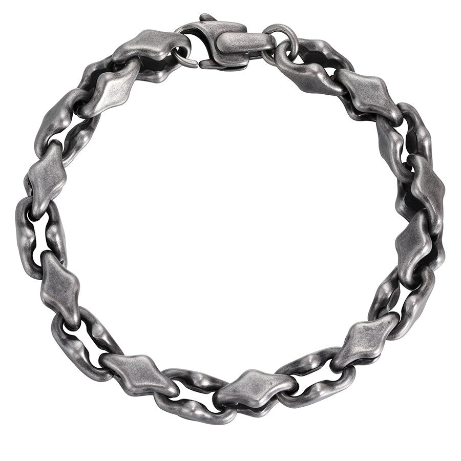 Titanium Bracelet – Midnight Starfall Matte Steel Unisex Cuff with Hip-Hop Style product image