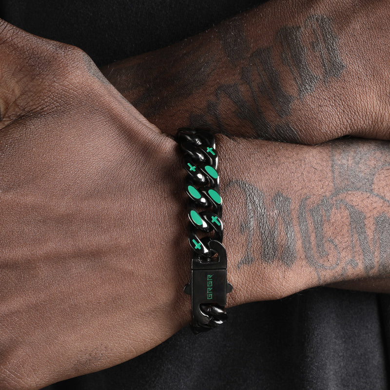 Titanium Bracelet – VortexLink Cuban with Dual-Sided Steel with Reversible Design detail image - detail view 3