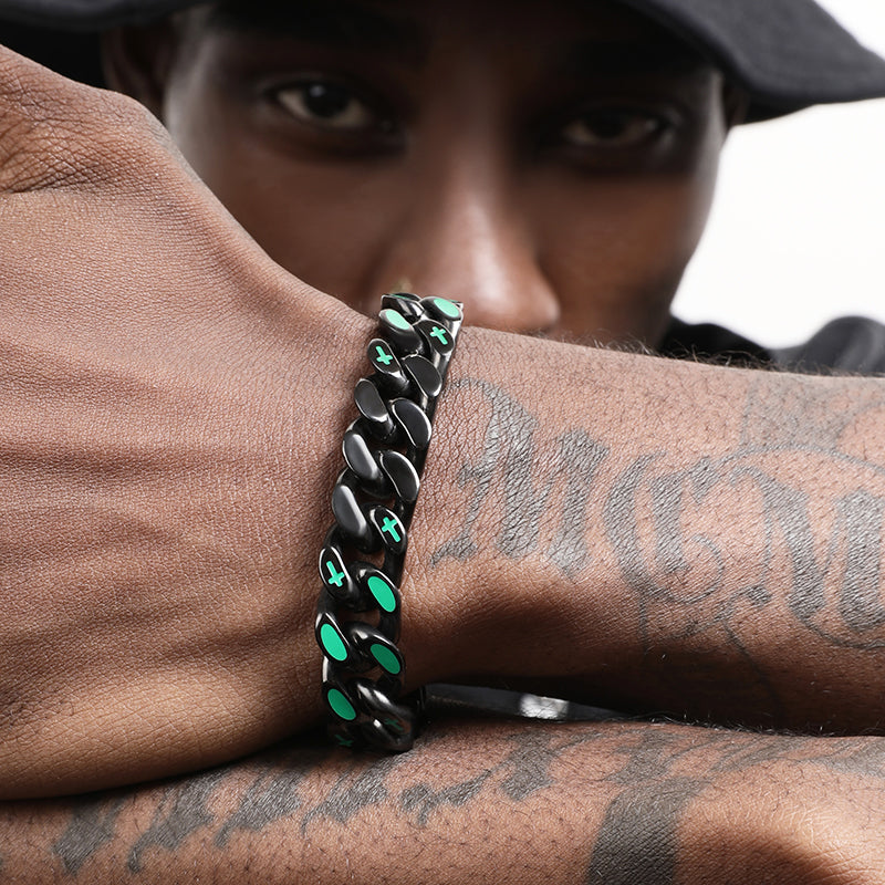 Titanium Bracelet – VortexLink Cuban with Dual-Sided Steel with Reversible Design detail image - detail view 6