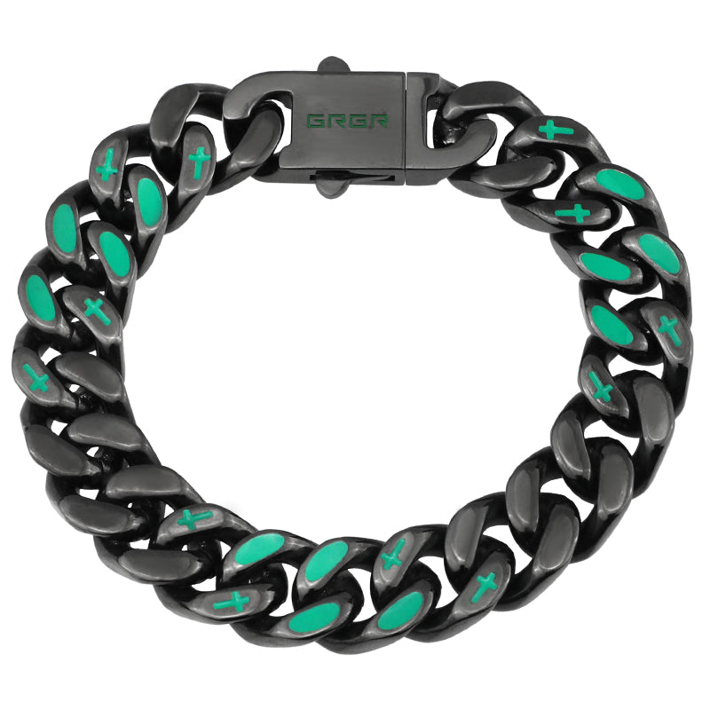 Titanium Bracelet – VortexLink Cuban with Dual-Sided Steel with Reversible Design product image
