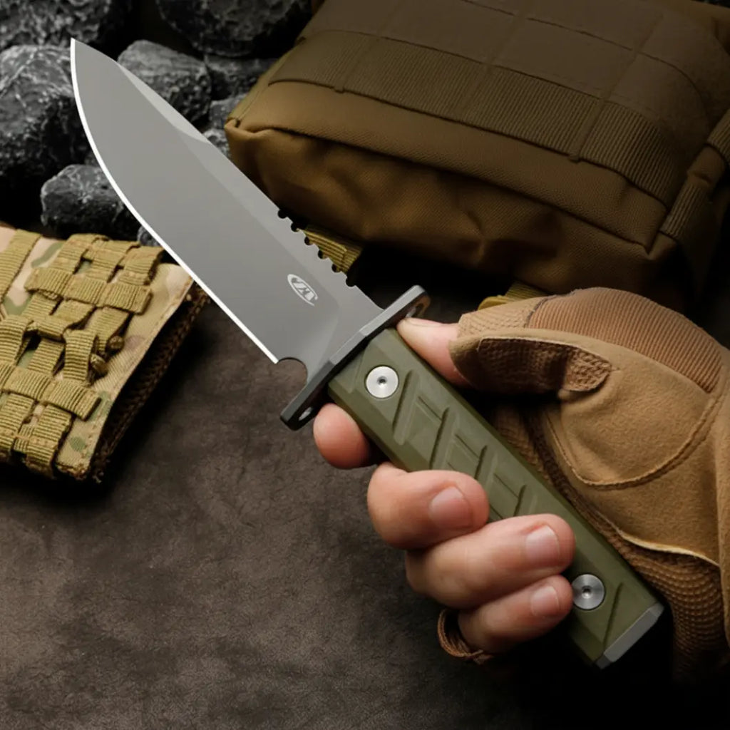 Titanium Bushcraft Knife – Survival Fixed Blade 7Cr Steel Coating Hunting Camping Tactical detail image