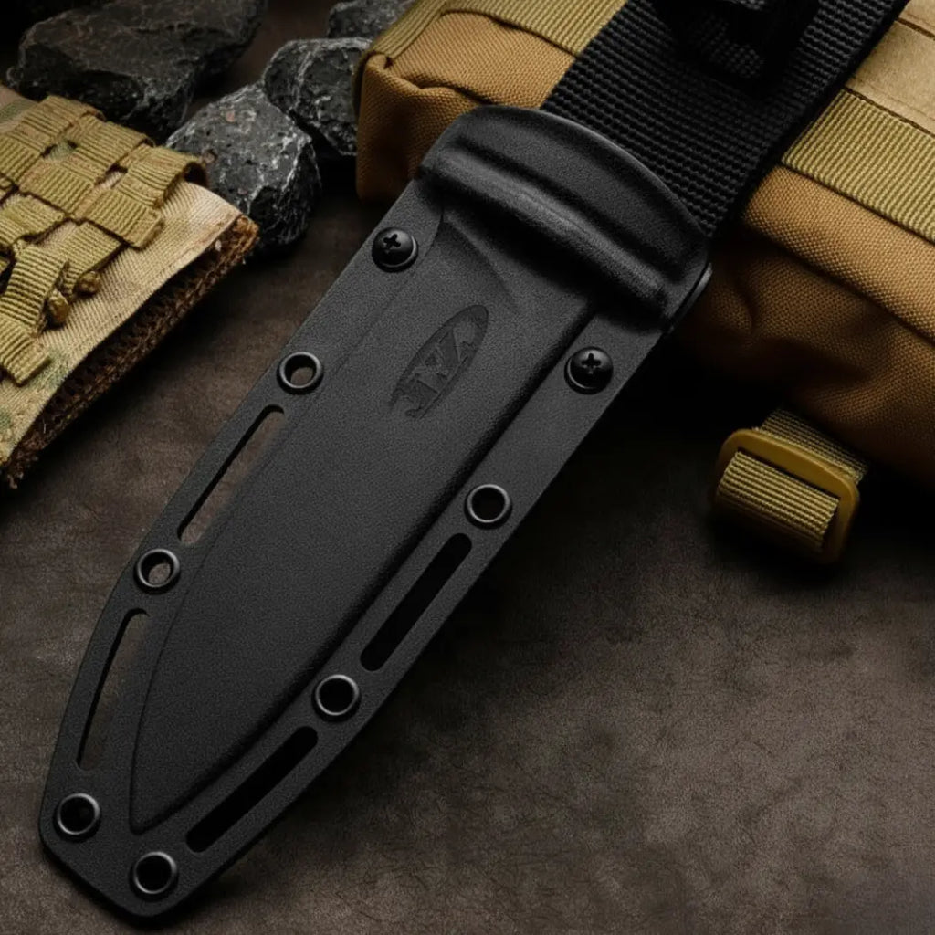 Titanium Bushcraft Knife – Survival Fixed Blade 7Cr Steel Coating Hunting Camping Tactical detail image - detail view 3