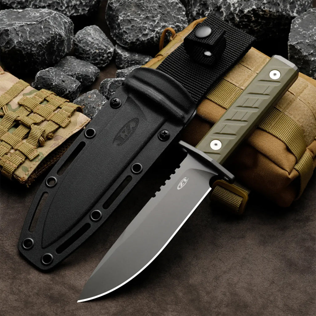 Titanium Bushcraft Knife – Survival Fixed Blade 7Cr Steel Coating Hunting Camping Tactical detail image - detail view 6